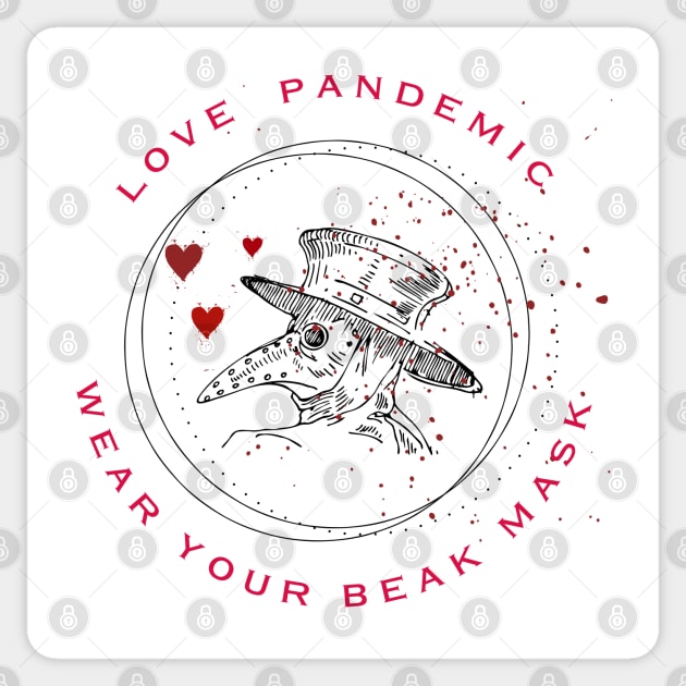 Love pandemic Sticker by MonochromeEcho